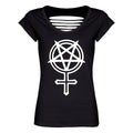 Schwarz - Front - Grindstore - "Feminist Goth" T-Shirt für Damen