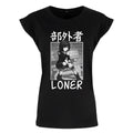 Schwarz - Front - Tokyo Spirit - "Loner" T-Shirt für Damen