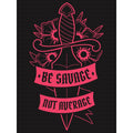 Schwarz - Side - Grindstore - "Be Savage Not Average" Top für Damen