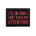 Schwarz-Rot - Front - Grindstore - "So Poor I Can't Even Pay Attention"  Leder Brieftasche Zweifach gefaltet
