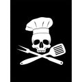 Schwarz - Back - Grindstore - Herren-Damen Unisex Schürze Deadly Chef