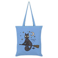 Himmelblau - Front - Spooky Cat - Tragetasche "Going For A Ride"