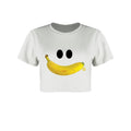 Weiß-Gelb-Schwarz - Front - Pop Factory - "Banana Smile" Kurzes Top für Damen