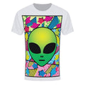 Weiß - Front - Grindstore Herren  T-Shirt mit psychedelischem Alien-Motiv