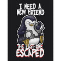 Schwarz - Side - Psycho Penguin Damen T-Shirt I Need A New Friend