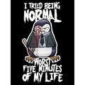 Schwarz - Side - Psycho Penguin Herren T-Shirt I Tried Being Normal