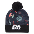 Schwarz - Front - Star Wars - Mütze Bommel für Kinder