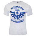 Grau meliert - Front - Nintendo - "Knight Academy" T-Shirt für Herren-Damen Unisex