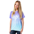Violett-Blau-Weiß - Front - Hype Kinder T-Shirt Folie Fade