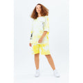 Gelb-Weiß - Side - Hype - "Printed" Jersey-Shorts für Herren-Damen Unisex