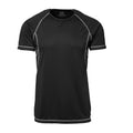 Schwarz - Front - ID Herren Game Active Flatlock T-Shirt, kurzärmlig