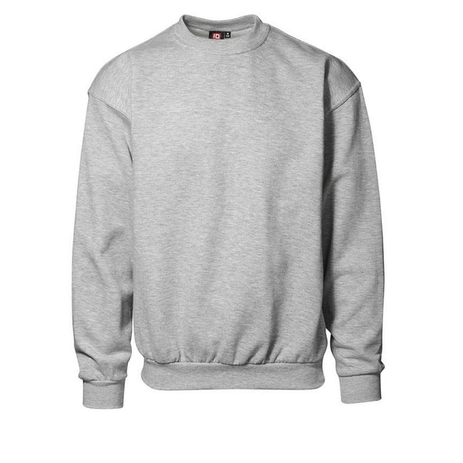 Grau meliert - Front - ID Unisex Sweatshirt mit Rundhalsausschnitt