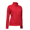 Rot - Front - ID Damen Zip N Mix Active Fleece Jacke