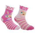 Rosa-Gelb - Front - Waybuloo Kinder Socken, gestreift, 2 Paar