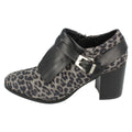 Graues Leopardenmuster - Lifestyle - Spot On Damen Ankle Boots mit Fransen-Detail