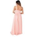 Pink - Side - Krisp Damen One-Shoulder-Abendkleid, lang