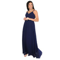 Marineblau - Front - Krisp - Maxi- Abendkleid für Damen