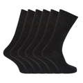 Schwarz - Back - Floso Herren Socken 100% Baumwolle, 6er-Pack