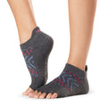 Grau - Front - Toesox - Halbzehen-Socken für Damen - Festival