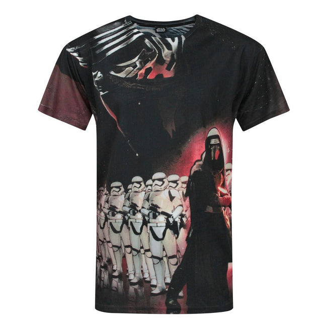 Schwarz - Front - Star Wars Herren Force Awakens Kylo Ren Sublimation T-Shirt
