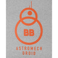 Grau - Back - Star Wars Damen The Force Awakens BB-8 Astromech Droid T-Shirt