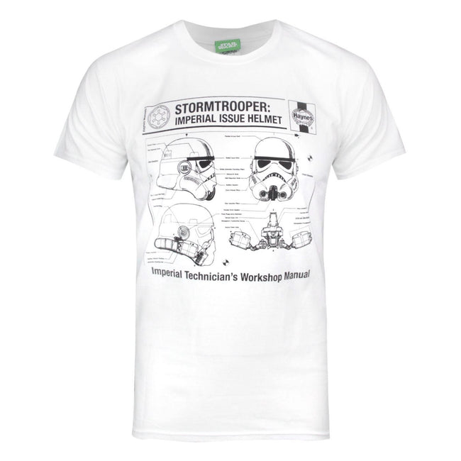 Weiß - Front - Star Wars offizielles Herren Haynes Darth Vader T-Shirt