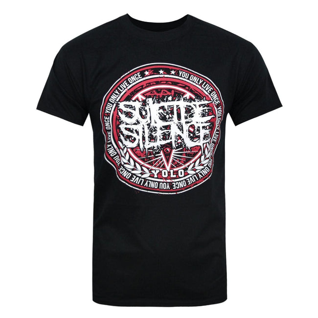 Schwarz - Front - Suicide Silence offizielles Herren YOLO T-Shirt