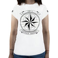 Weiß-Schwarz - Back - Captain Marvel - "Star Insignia" T-Shirt für Damen