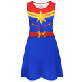 Bunt - Front - Captain Marvel - Kostüm-Kleid für Damen