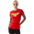 Rot - Side - Wonder Woman - T-Shirt, Logo für Damen