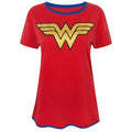 Rot - Front - Wonder Woman - T-Shirt, Logo für Damen