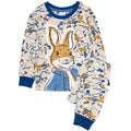 Blau-Cremefarbe - Front - Peter Rabbit - Schlafanzug für Kinder