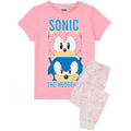 Pink-Grau - Front - Sonic The Hedgehog - Schlafanzug für Mädchen