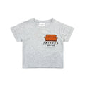 Grau meliert - Front - Friends - "Central Perk" kurzes T-Shirt für Mädchen