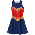 Blau - Front - Wonder Woman - Kostüm-Kleid für Damen
