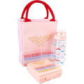 Pink - Side - Wonder Woman - Brotzeittaschen-Set
