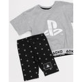 Grau-Schwarz - Side - Playstation - Schlafanzug mit Shorts für Mädchen
