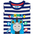 Marineblau - Side - Thomas & Friends - Schlafanzug mit Shorts, Rundum bedruckt für Jungen