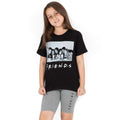 Schwarz-Grau - Pack Shot - Friends - Schlafanzug mit Shorts für Mädchen