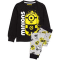 Schwarz-Grau-Gelb - Front - Minions - Schlafanzug mit langer Hose für Jungen
