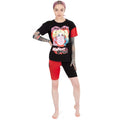 Rot-Schwarz - Back - Harley Quinn - "Mad Love" Schlafanzug für Damen