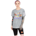 Grau-Schwarz - Side - Space Jam - T-Shirt und Shorts für Damen