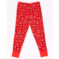 Rot-Grau - Back - Peppa Pig - Schlafanzug für Herren - weihnachtliches Design
