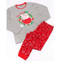 Rot-Grau - Side - Peppa Pig - Schlafanzug für Herren - weihnachtliches Design