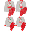 Rot-Grau - Close up - Peppa Pig - Schlafanzug für Damen - weihnachtliches Design