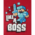 Rot-Blau-Weiß - Side - Minecraft - "Like A Boss" Kapuzenpullover für Jungen