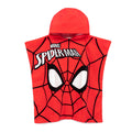 Rot-Schwarz-Weiß - Front - Spider-Man - Handtuch mit Kapuze für Kinder