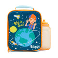 Blau-Orange - Back - Blippi - "Big Or Small?" Pausenbrot-Tasche und Wasserflasche  Set