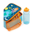 Blau-Orange - Side - Blippi - "Big Or Small?" Pausenbrot-Tasche und Wasserflasche  Set