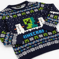 Marineblau - Close up - Minecraft - Pullover für Kinder - weihnachtliches Design